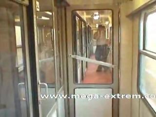 Public X rated movie vid by groovy amateur-slut in a train